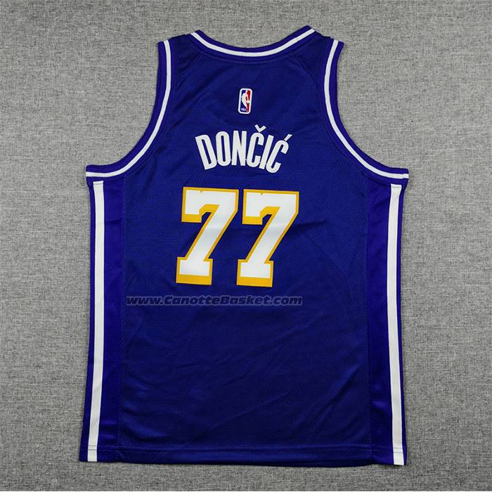 Maglia Bambino Los Angeles Lakers Luka Doncic No 77 Statement 2025-26 Viola